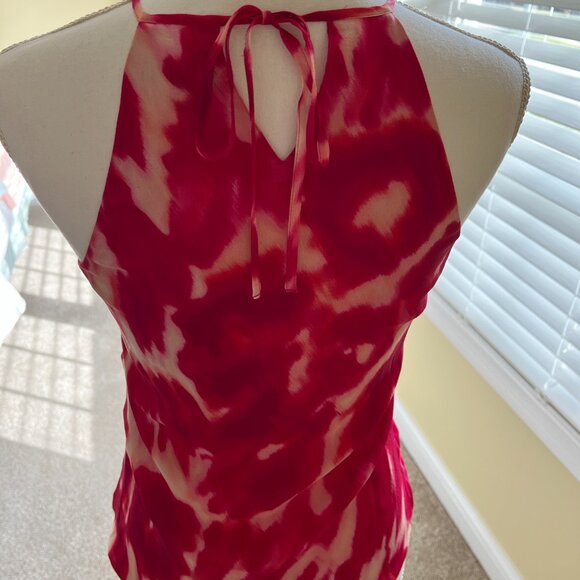 Ann Taylor Pink Red Halter Top - Picture 3 of 4